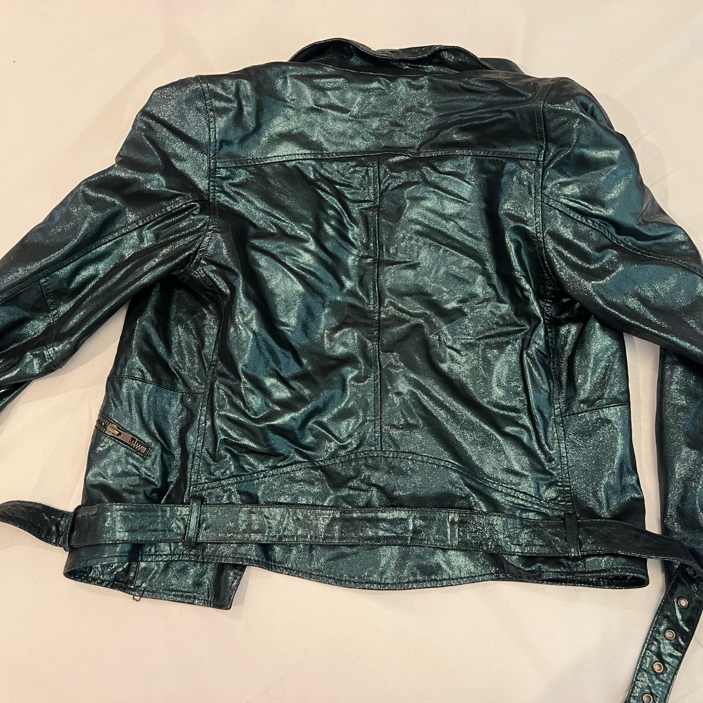 Cotelac Green Leather Jacket - Picture 7 of 8